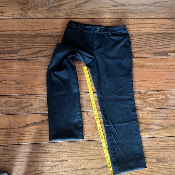 Lauren Ralph Lauren Black Straight Stretch Pants Size 4P - Picture 5 of 9